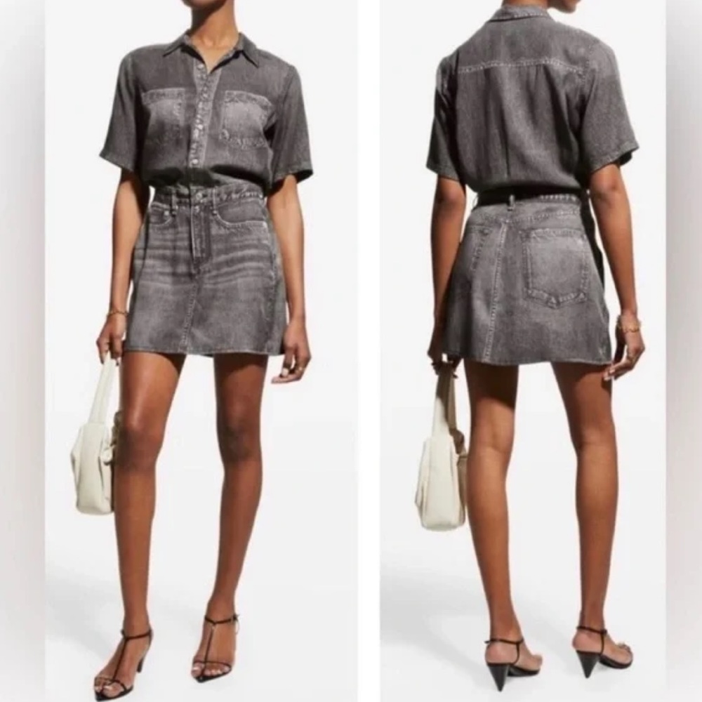 Rag & Bone Liquid Miramar Mini Dress Black Magic